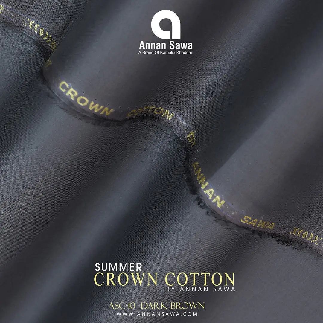 AnnanSawa Dark Brown Color Crown Cotton fabric for men – soft, breathable, durable premium men’s cotton fabric for casual and formal wear