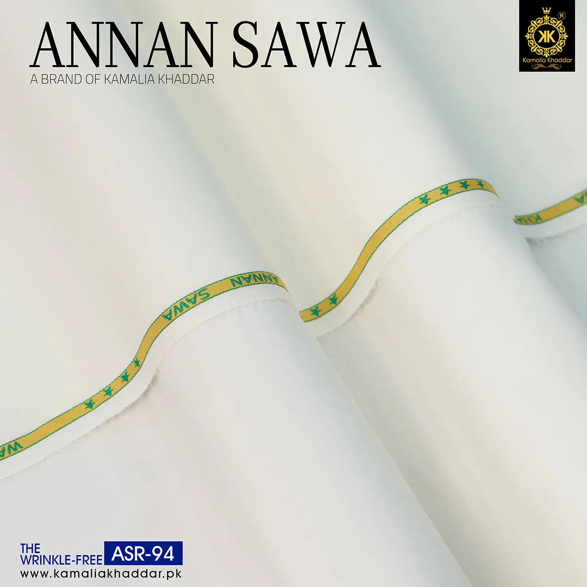 Premium Wrinkle-Free unstitched fabric – ideal for men’s suits and shalwar kameez by AnnanSawa