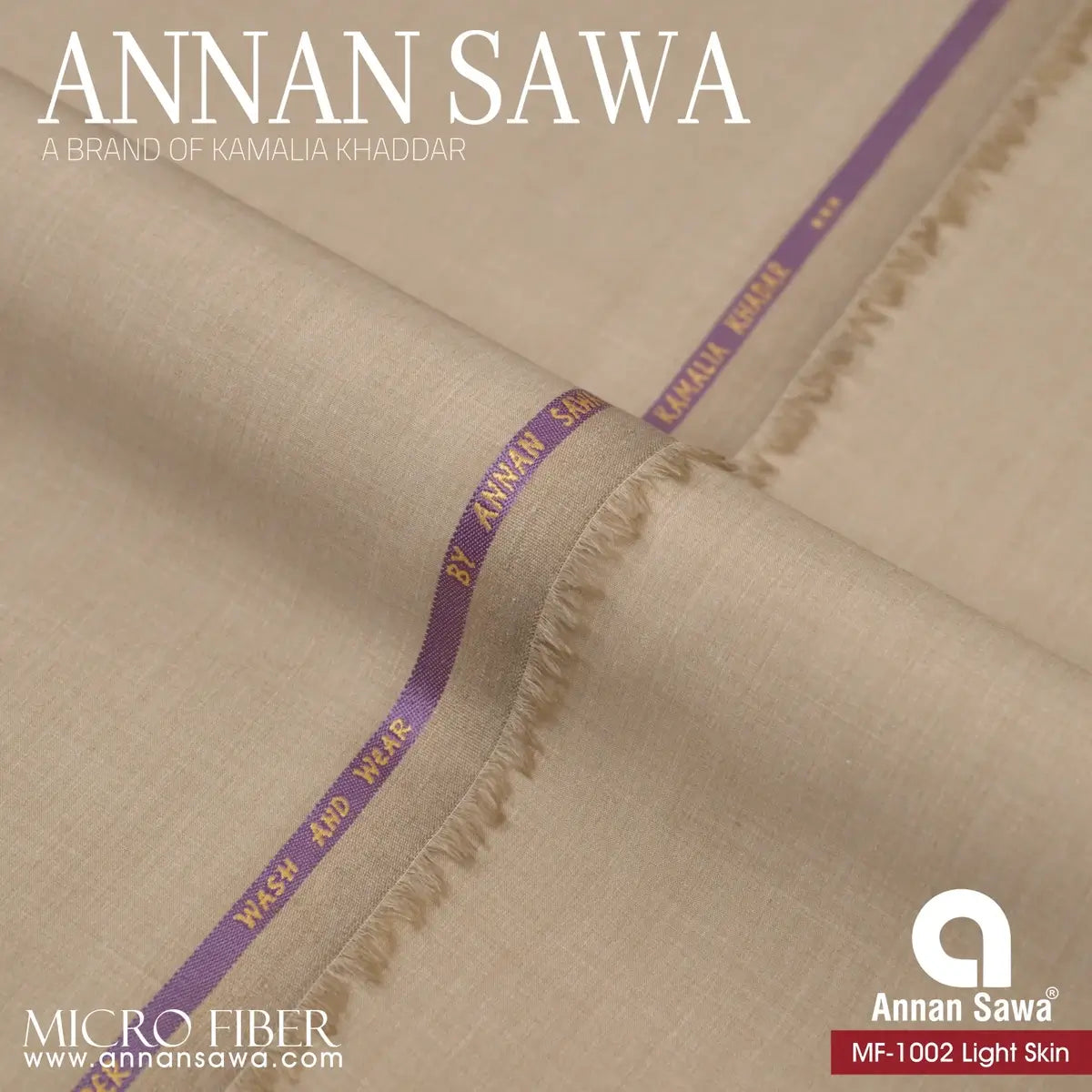 Micro Fiber Wash & Wear Fabric MF-1002 Light Skin Color