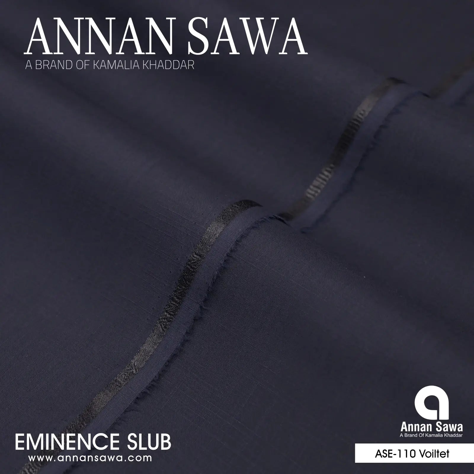 Annan Sawa Eminence Slub of is the ultimate four-season fabric with voiltet color