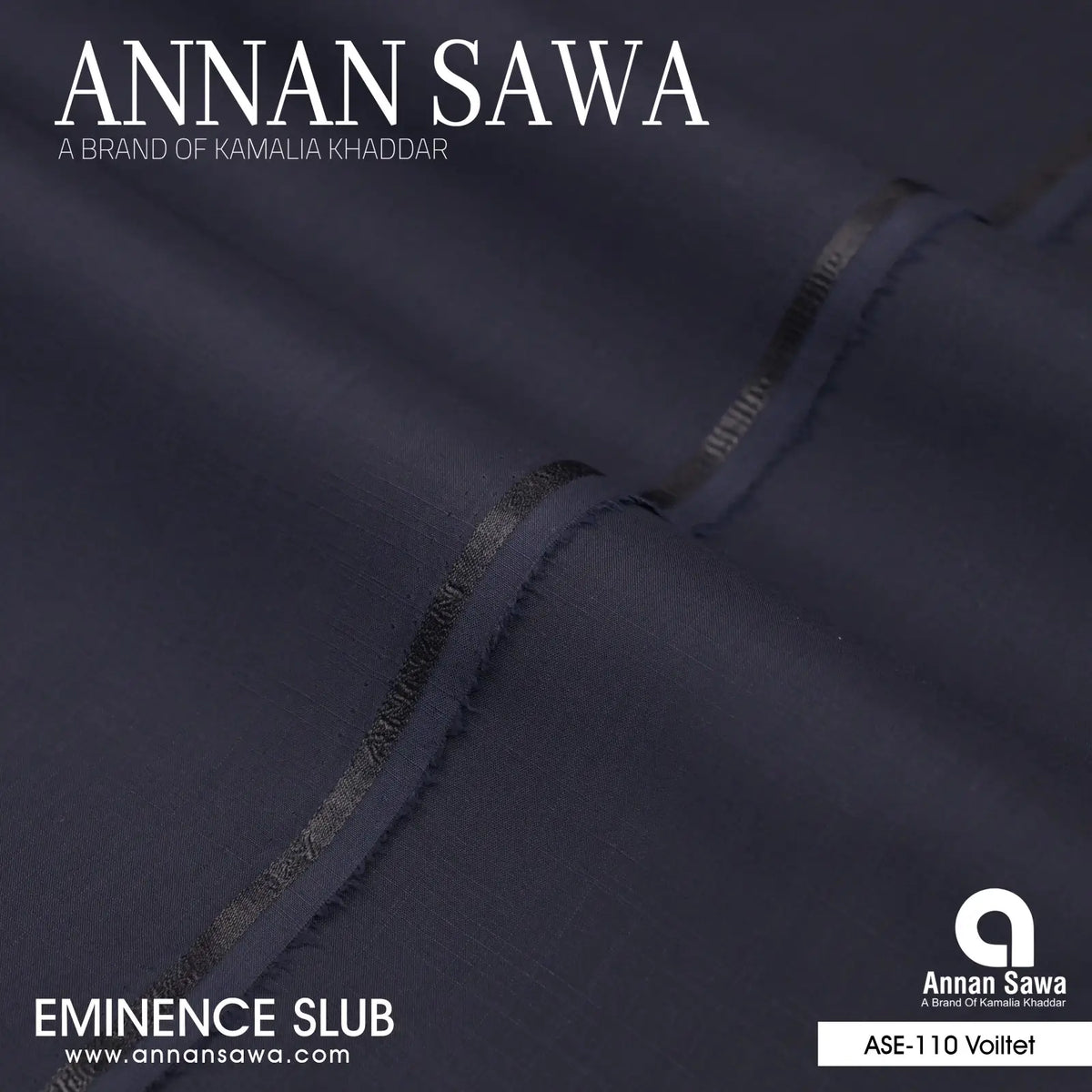 Annan Sawa Eminence Slub of is the ultimate four-season fabric with voiltet color
